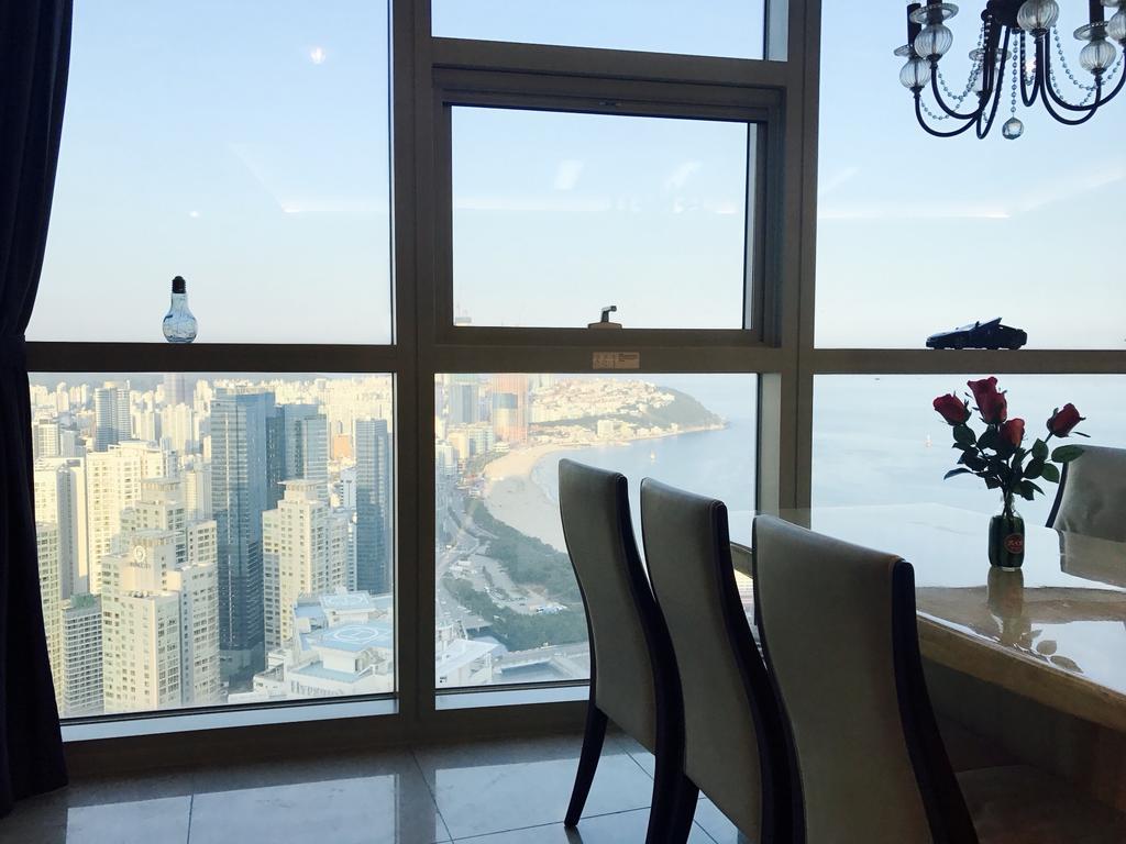 Ferienwohnung Haeundae Ocean Bridge Penthouse Busan Exterior foto