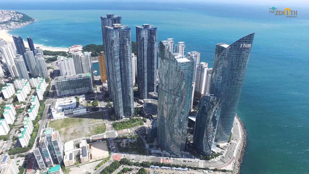 Ferienwohnung Haeundae Ocean Bridge Penthouse Busan Exterior foto
